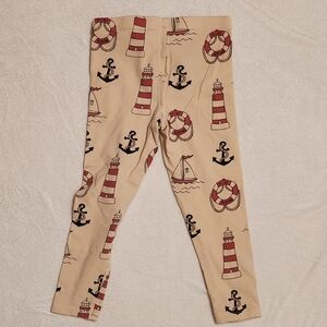 Nautical Print Kids Leggings